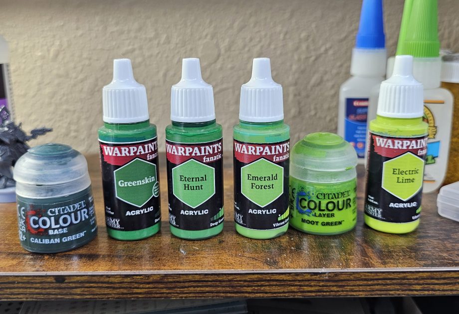 Initial Greenskin color progression.