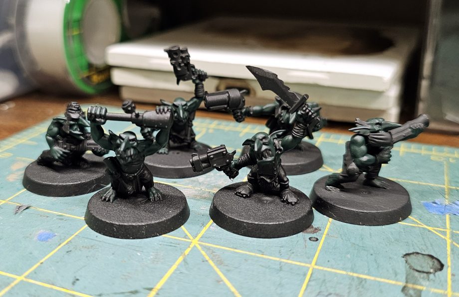 Grots with green on'em.